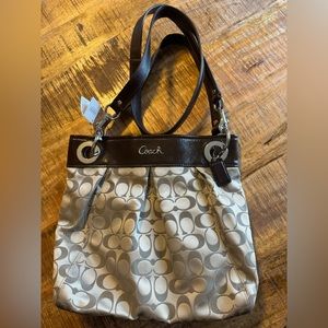 Ashley Signature Sateen Hippie Shoulder / Handbag Purse (Coach Style #F17599)